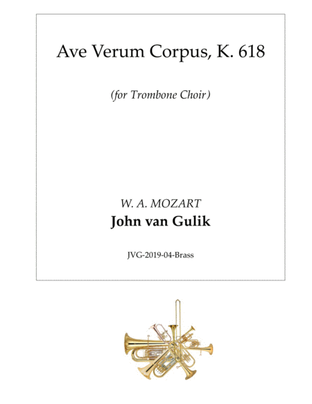 Jvg 2019 Brass Ave Verum Trombone Choir Sheet Music