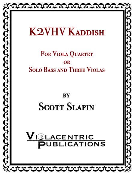 Free Sheet Music K2vhv Kaddish For Viola Quartet Or Bass And 3 Violas