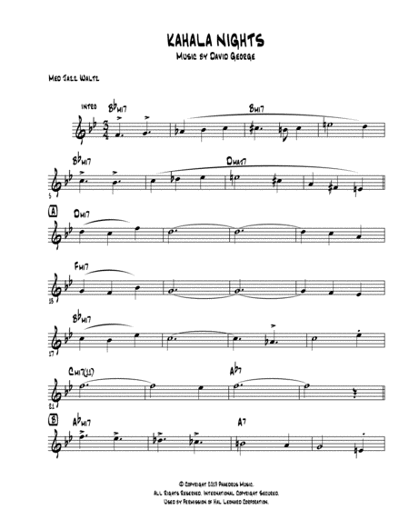 Kahala Nights Sheet Music