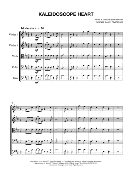 Free Sheet Music Kaleidoscope Heart