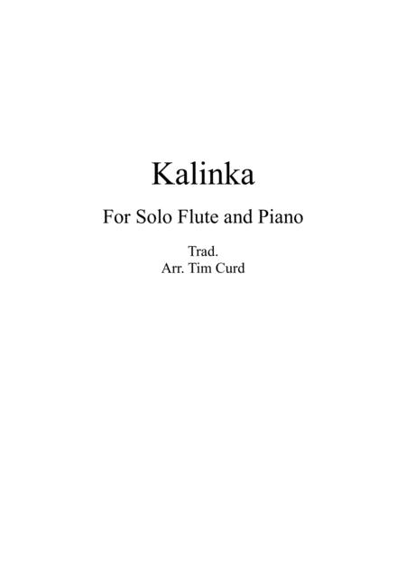 Free Sheet Music Kalinka For Solo Flute And Piano