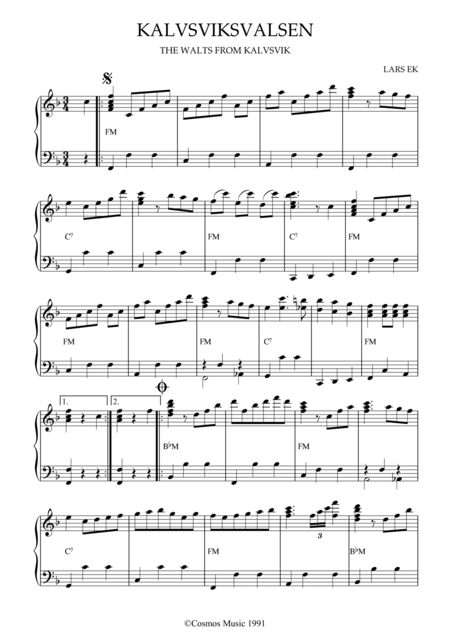 Kalvsviksvalsen Sheet Music