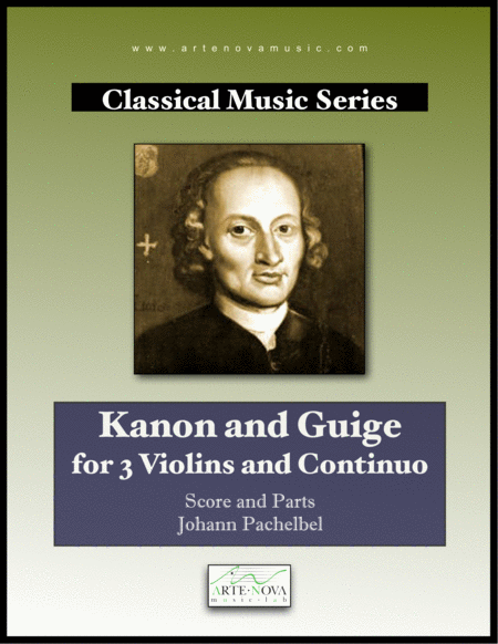 Kanon And Guige For 3 Violins And Continuo Sheet Music