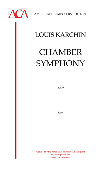 Karchin Chamber Symphony Sheet Music