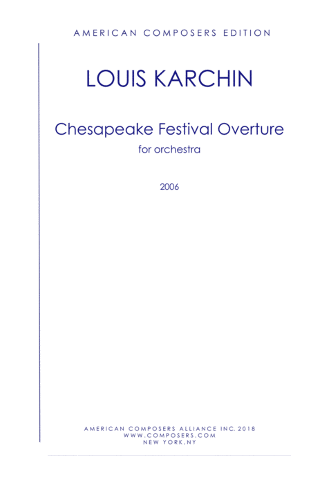 Free Sheet Music Karchin Chesapeake Festival Overture