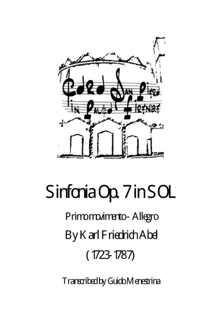 Karl Friedrich Abel Sinfonia Op 7 N 1 Primo Movimento Allegro Sheet Music