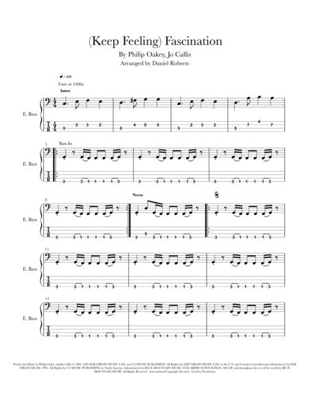 Keep Feeling Fascination Sheet Music