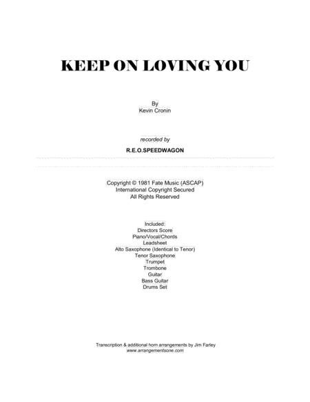 Free Sheet Music Keep On Loving You For 7 8 Piece Horn Band