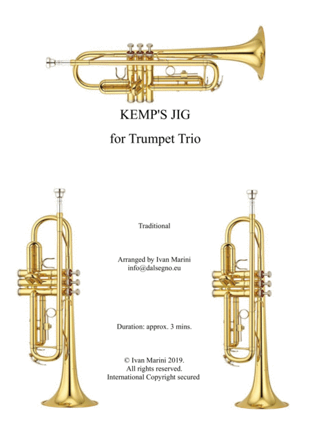 Kemps Jig For Trumpet Trio Sheet Music