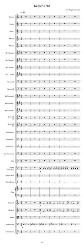 Free Sheet Music Kepler 186f