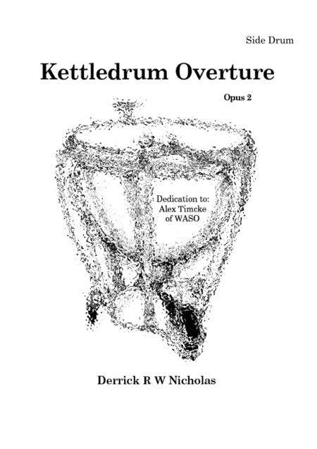 Free Sheet Music Kettledrum Overture Opus 2 Side Drum