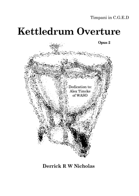 Free Sheet Music Kettledrum Overture Opus 2 Timpani