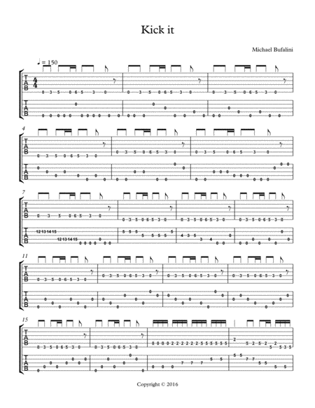 Kick It Sheet Music