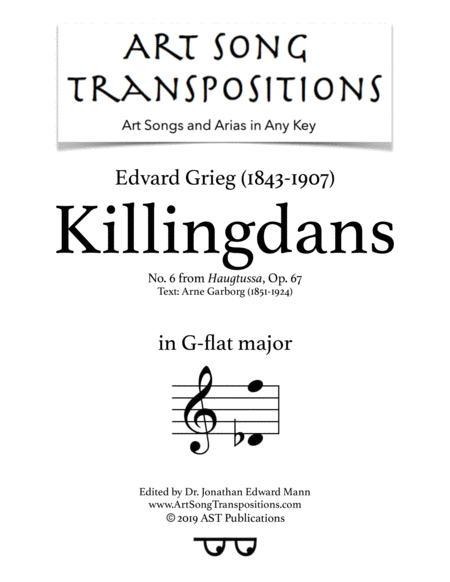 Free Sheet Music Killingdans Op 67 No 6 G Flat Major