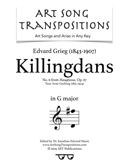 Killingdans Op 67 No 6 G Major Sheet Music