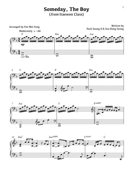 Kim Feel Someday The Boy Sheet Music