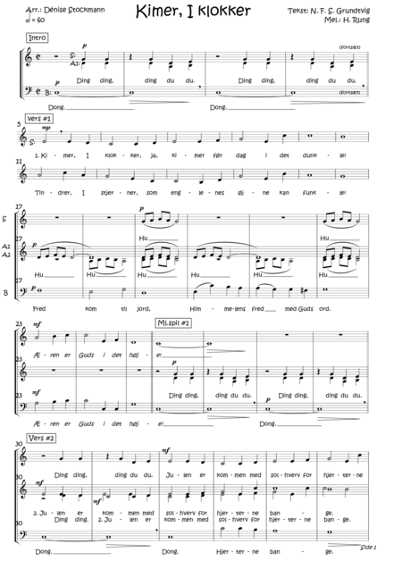 Free Sheet Music Kimer I Klokker