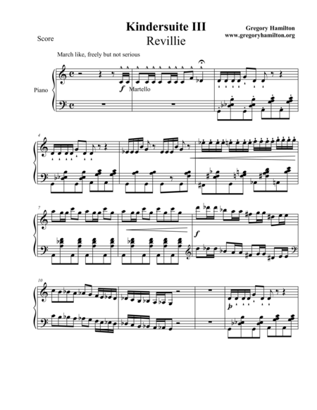 Free Sheet Music Kindersuite Iii Reville