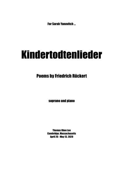 Kindertodtenlieder 2020 For Soprano And Piano Sheet Music