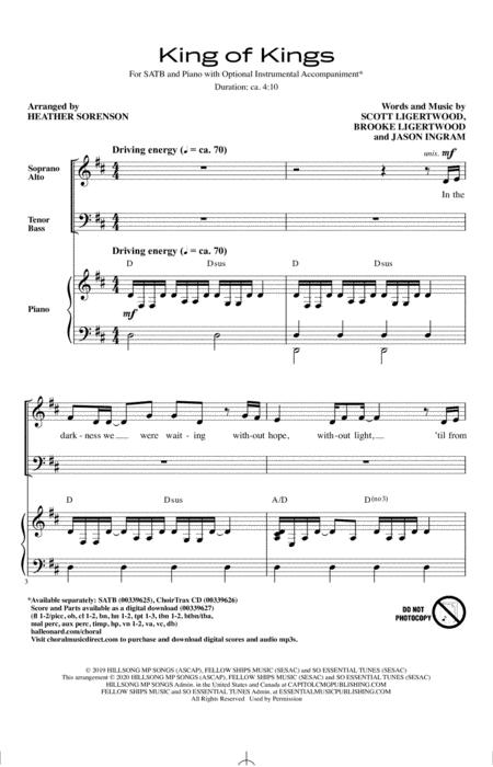 King Of Kings Arr Heather Sorenson Sheet Music