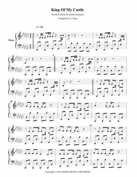 Free Sheet Music King Of My Castle Piano Solo