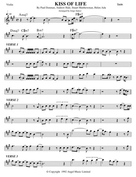 Kiss Of Life Violin Sheet Music