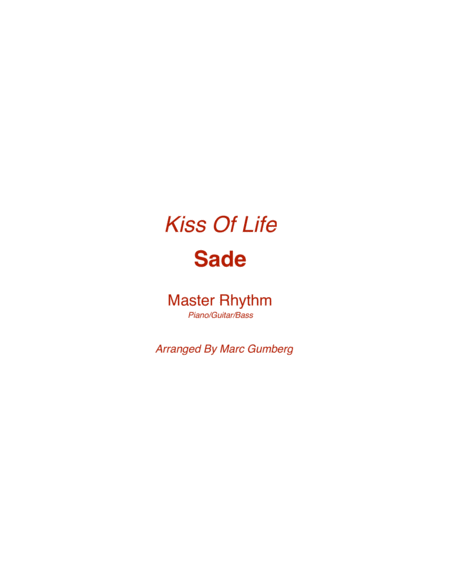 Free Sheet Music Kiss Of Life