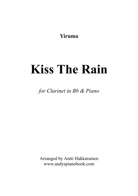 Free Sheet Music Kiss The Rain Clarinet Piano