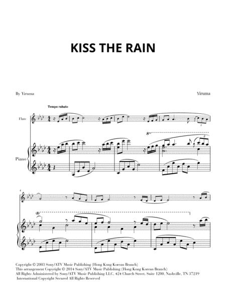 Kiss The Rain For Flute And Piano Sheet Music