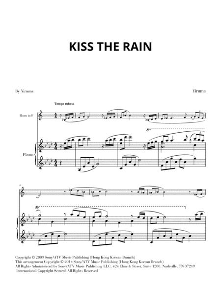 Kiss The Rain For French Horn And Piano Sheet Music