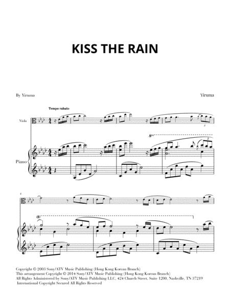 Kiss The Rain For Viola And Piano Sheet Music