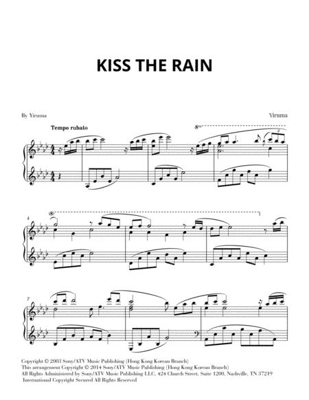 Kiss The Rain Original Version Sheet Music