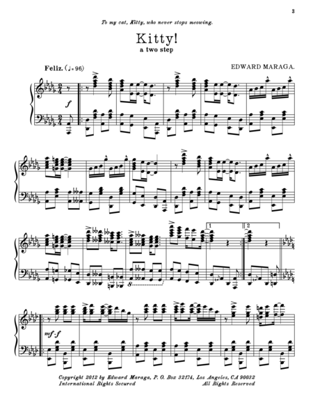 Kitty A Two Step Sheet Music