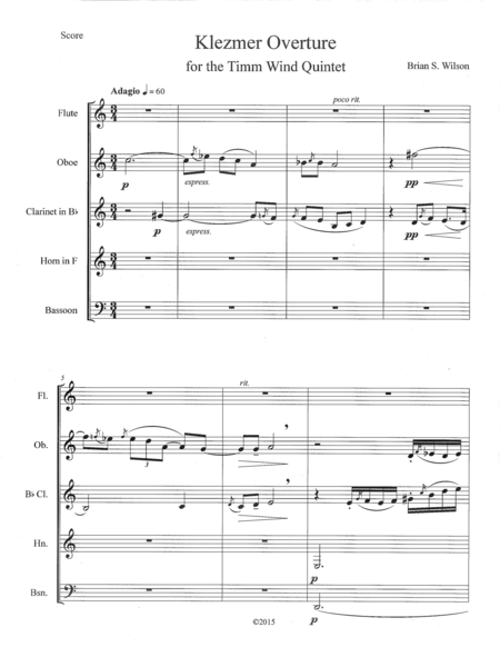 Klezmer Overture Sheet Music