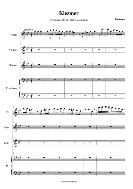 Klezmer Quartet Sheet Music