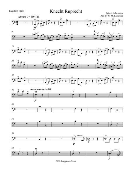 Free Sheet Music Knecht Ruprecht