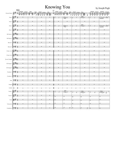 Knowing You Orchestra Sheet Music