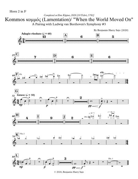 Kommos Lamentation When The World Moved On Horn 2 In F Sheet Music