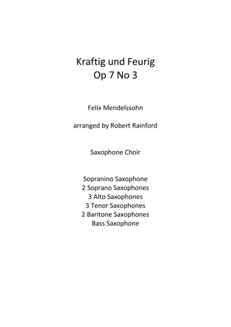 Kraftig Und Feurig Op 7 No 3 Sheet Music