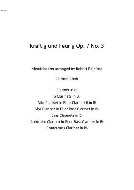 Kraftig Und Feurig Sheet Music