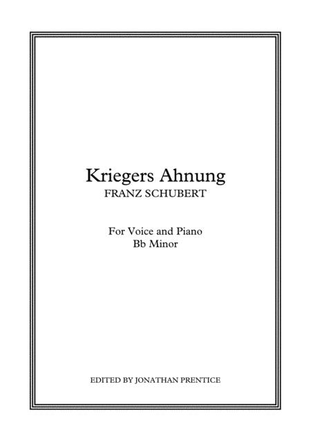 Free Sheet Music Kriegers Ahnung Bb Minor