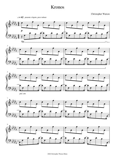 Kronos Piano Solo Sheet Music