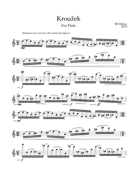 Free Sheet Music Krou Ek For Flute
