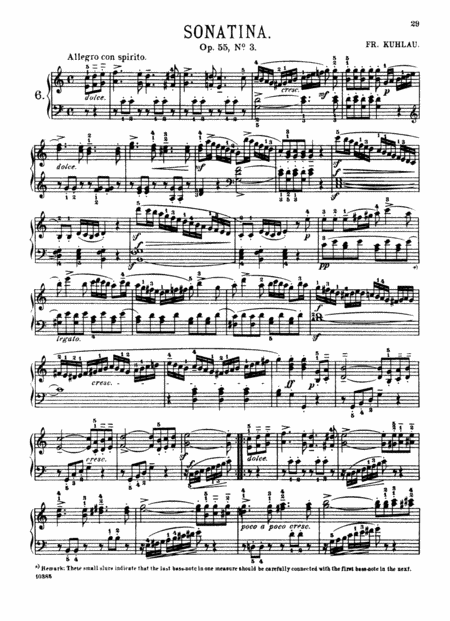 Kuhlau Sonatina Op 55 No 3 In C Major Original Complete Full Version Sheet Music