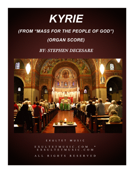 Free Sheet Music Kyrie From Mass For The People Of God Organ Score