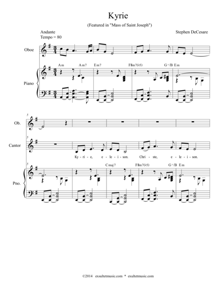 Kyrie From Mass Of Saint Joseph Sheet Music