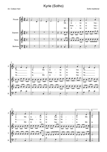 Kyrie Sesotho Arr Colleen Hart Sheet Music