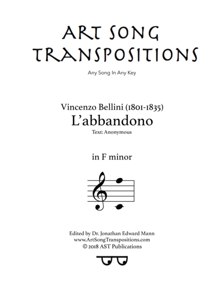 L Abbandono F Minor Sheet Music