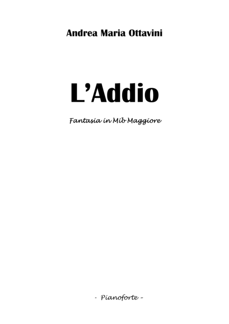 Free Sheet Music L Addio Fantasia In Mib Maggiore