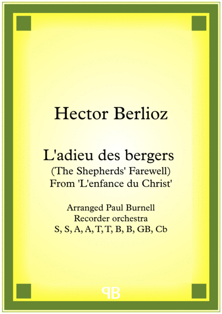 Free Sheet Music L Adieu Des Bergers